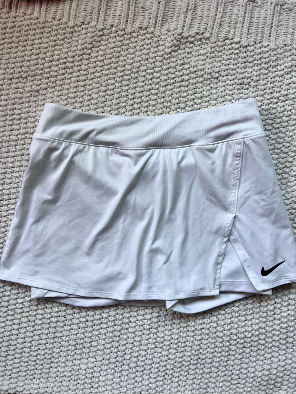 Nike Court Victory Tennis Skirt Built-In Shorts White Athliesure Cute Sz Medium